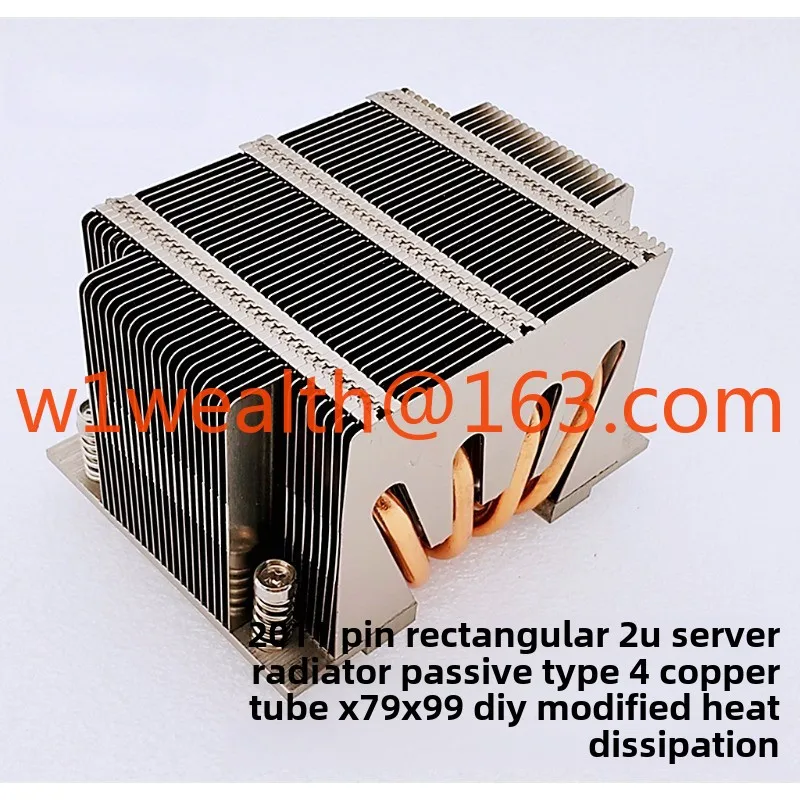 High performance modified DIY radiator 2011 pin, rectangular 4 copper tube X79 X99 radiator 2U4U square