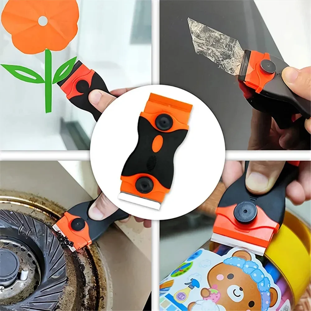 Cleaning Window Scraper Ceramic Glass Scraper Two Kinds Blade Plastic Handle Automotive Film Sticker Remover