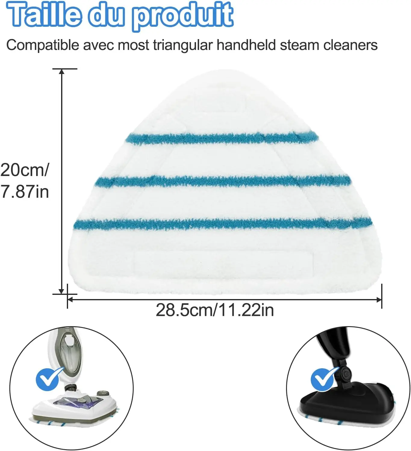 Ultrafine Fiber Steam Mop Covers, Steam Mop Universal Triangle Cloth for Hot Spray Steam Cleaner, Ultra-fine Fiber Steam Mop Pad