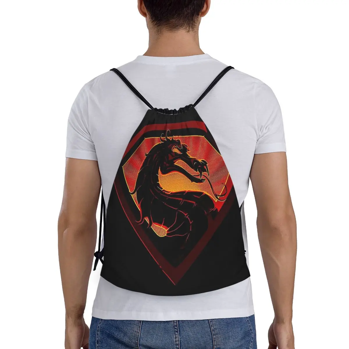 

Mortal Kombat Backpacks Multi-function Portable Drawstring Bags Sports Bag Book Bags For Travel Students