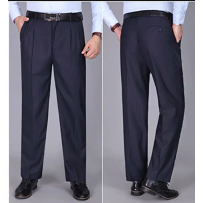 

Мужские деловые деловые весенне-осенние профессиональные брюки без железа, рабочие длинные брюки
