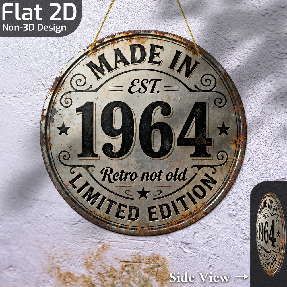 2D Flat, 1pc Vintage 1964 Retr - Vintage Collectible Plates ulasan dan harga