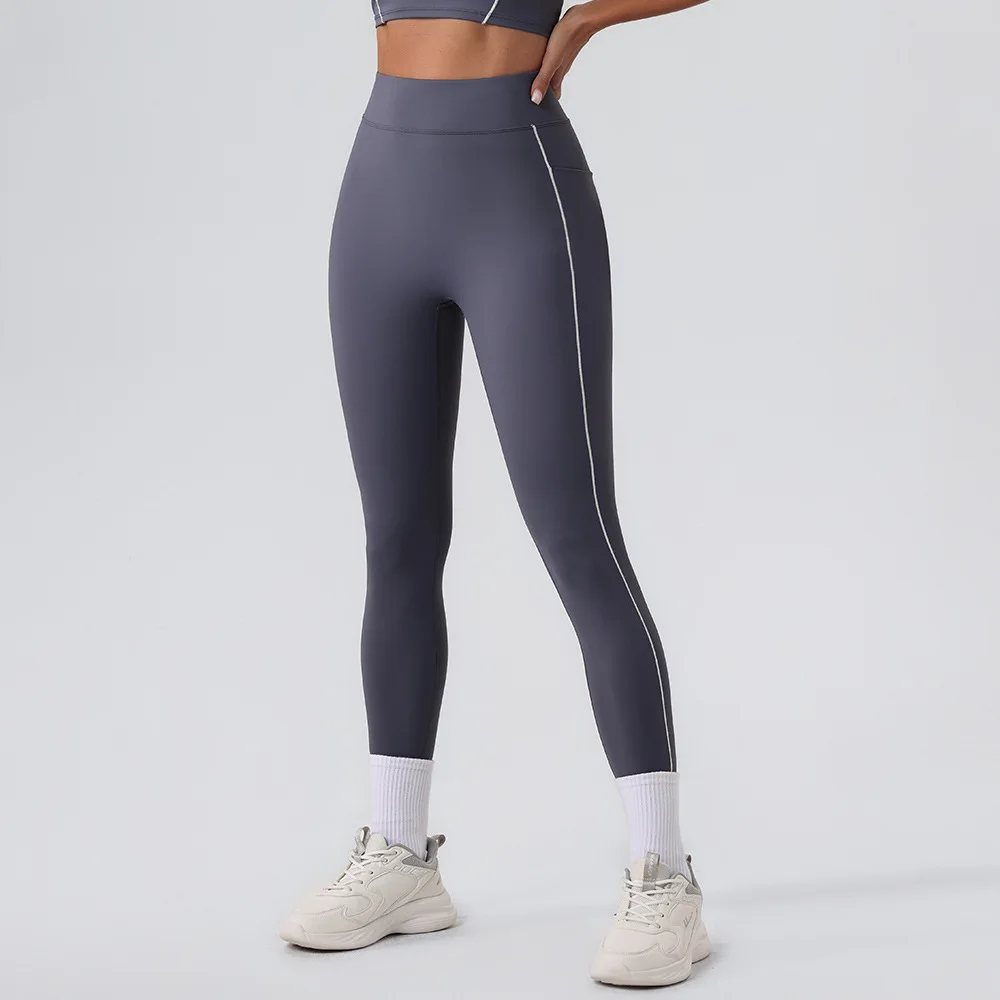 Mulheres leggings de yoga com bolsos ginásio esportes atléticos leggins calças de treinamento elástico treinamento treino exercício collants ternos