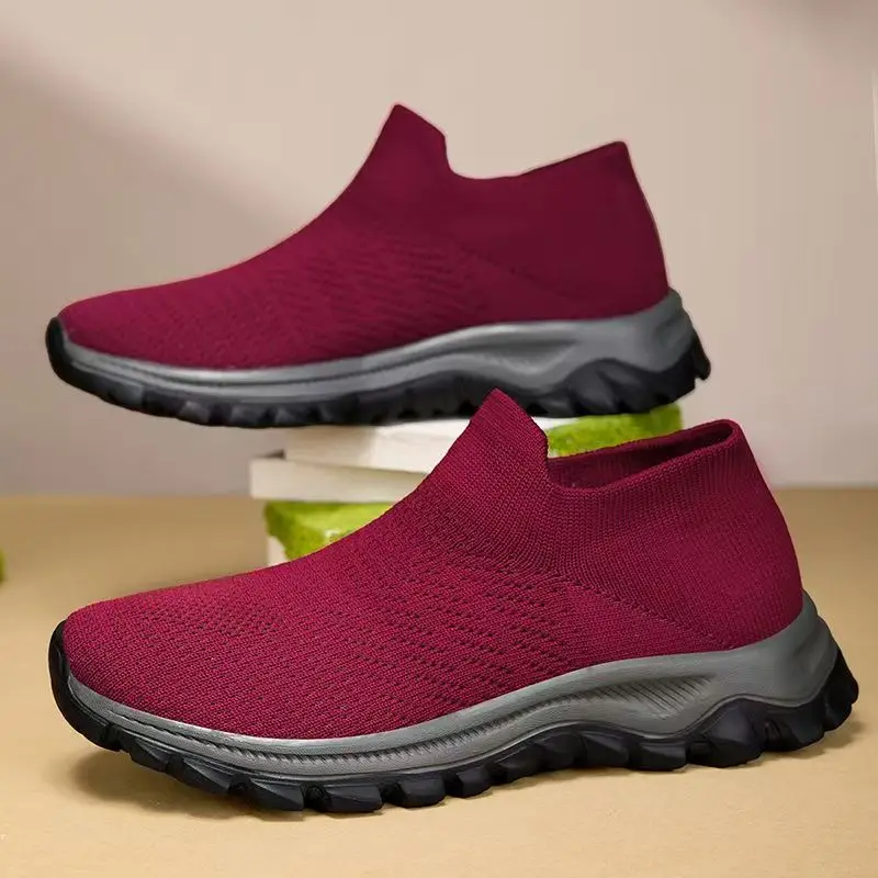 Men 2026 New Air Mesh Big Size Casual Sneakers Spring Autumn New Unisex Loose Round Toe Middle Aged And Elderly Walking Shoes