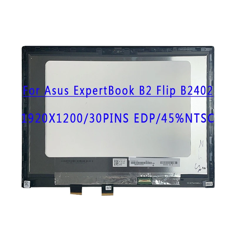 

14.0 inch 1920X1080IPS FHD 30PINS EDP 60HZ LCD Screen Touch Assembly With Frame For Asus ExpertBook B2 Flip B2402 B2402F B2402FB