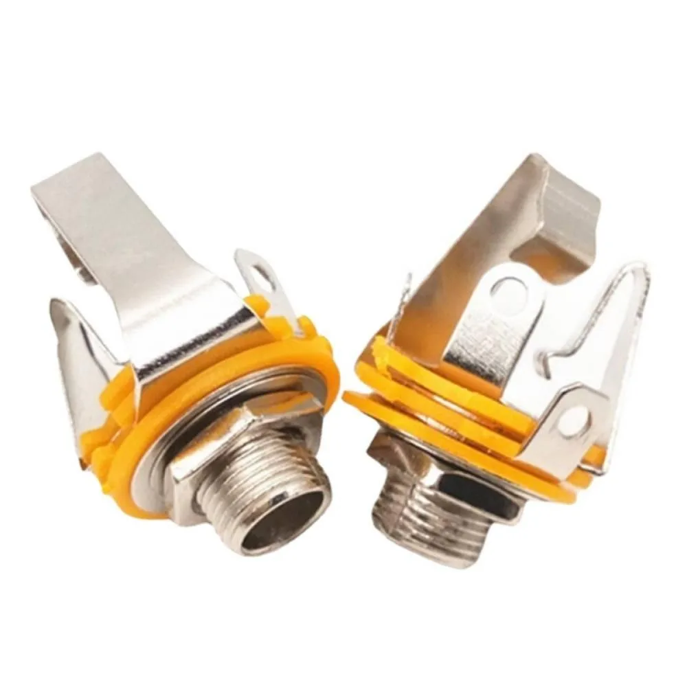 10 SZT. Gniazdo audio stereo żeńskie 6,5 mm, wtyk do lutowania, panelowe, dwukanałowe, typ mikrofonowy