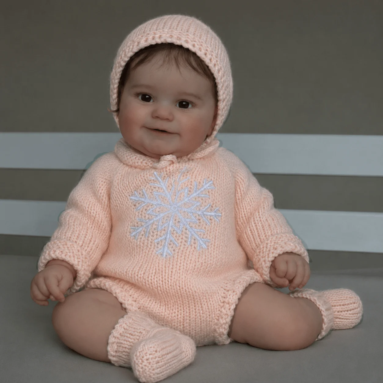 

BZDOLL 50CM 20IN 3D-Paint Skin Reborn Baby Cloth Body Doll Toy For Kids with Pacifier Doll Lovely Princess Toddler Birthday Gift