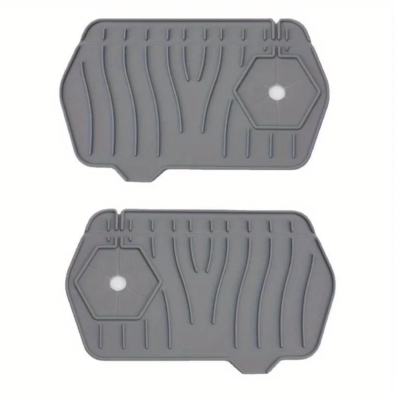 Faucet Mat Double Sided Use Silicone Kitchen Sink Splash Pad Drainage Waterstop Bathroom Countertop Protector Quick Dry Tray