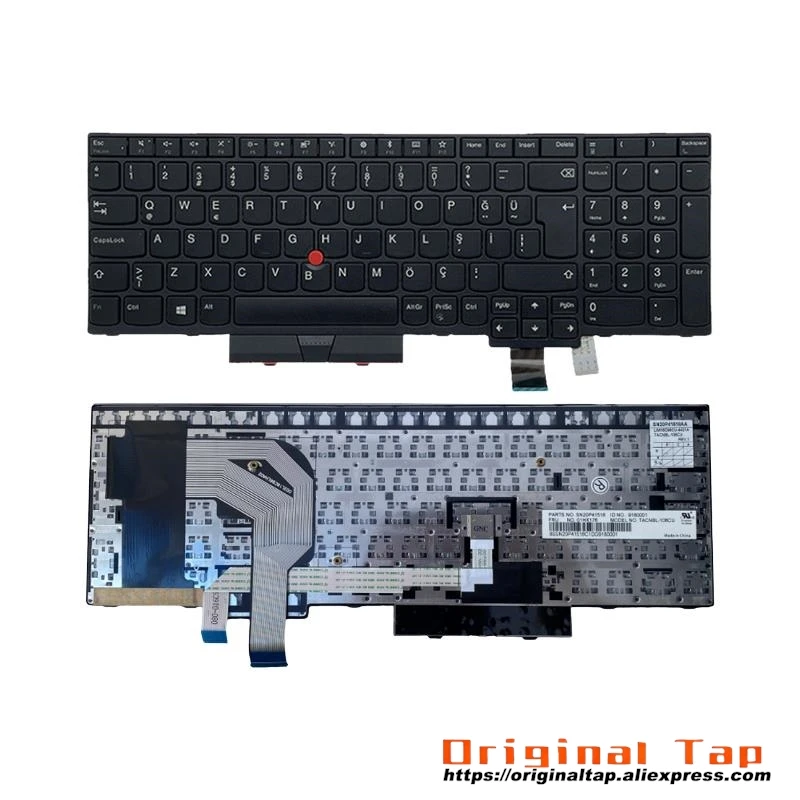 TR Turkish Keyboard for Lenovo Thinkpad T570 T580 P51s P52s 01EN956 01ER528 01HX166 01HX206