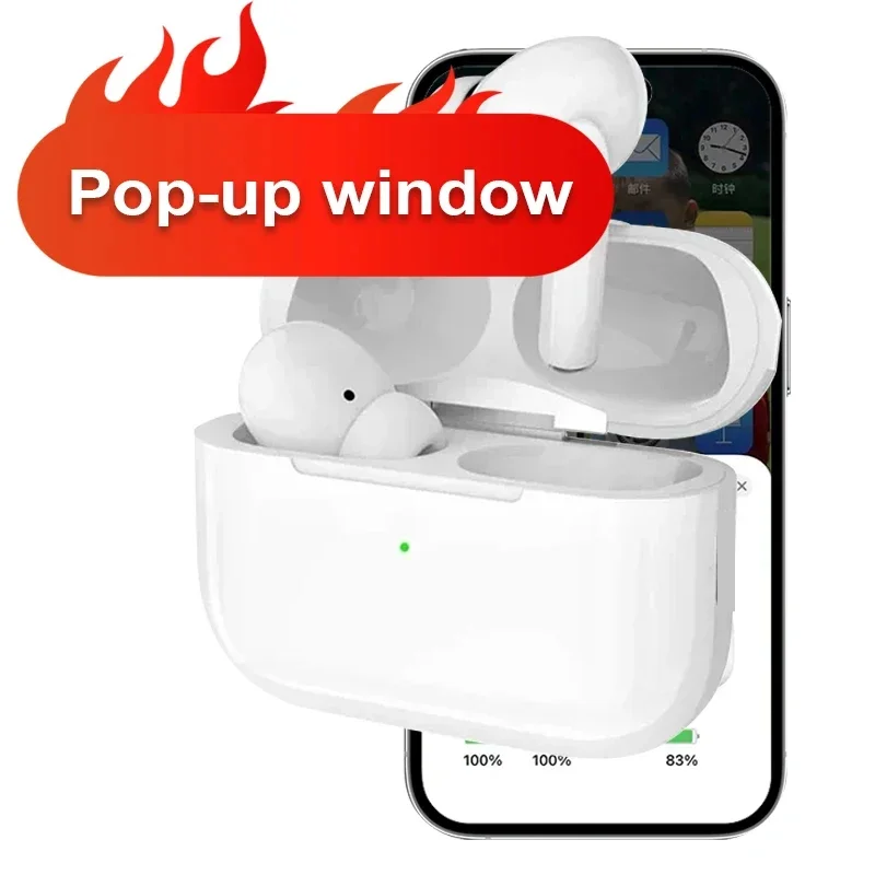 Airs Pro Wireless Headsets Bluetooth Earphones TWS Earbuds With Siri Pop-up Window Waterproof Positioning Touch Control For Ios image 4