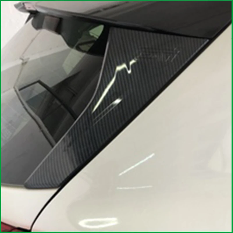 

For Subaru XV 2018 2019 ABS Chrome ABS Carbon Fibre Print Exterior Both Side Rear Window Spoiler Triangle Cover Trim Auto Parts