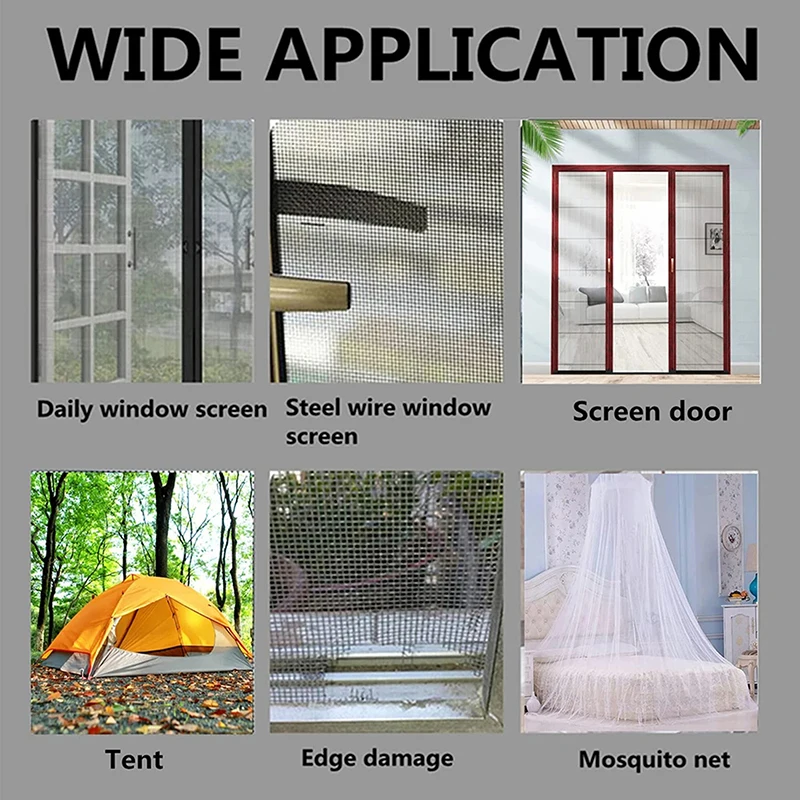 5/10cm Width Window Mosquito Net Repair Tape Self-Adhesive Window Screen Repair Patch Anti-Insect Fly Mesh Broken Holes Tape