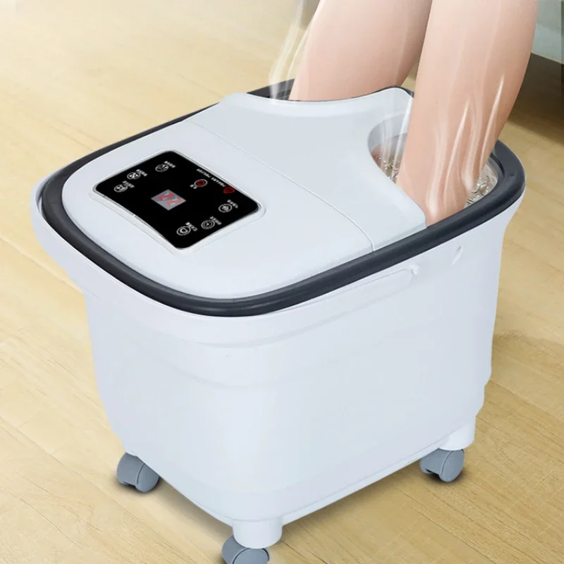 Smart Electric Heating Foot Spa, Fumigation Massage Therapy Tub, Auto Physiotherapy Foot Bath with Massage Features