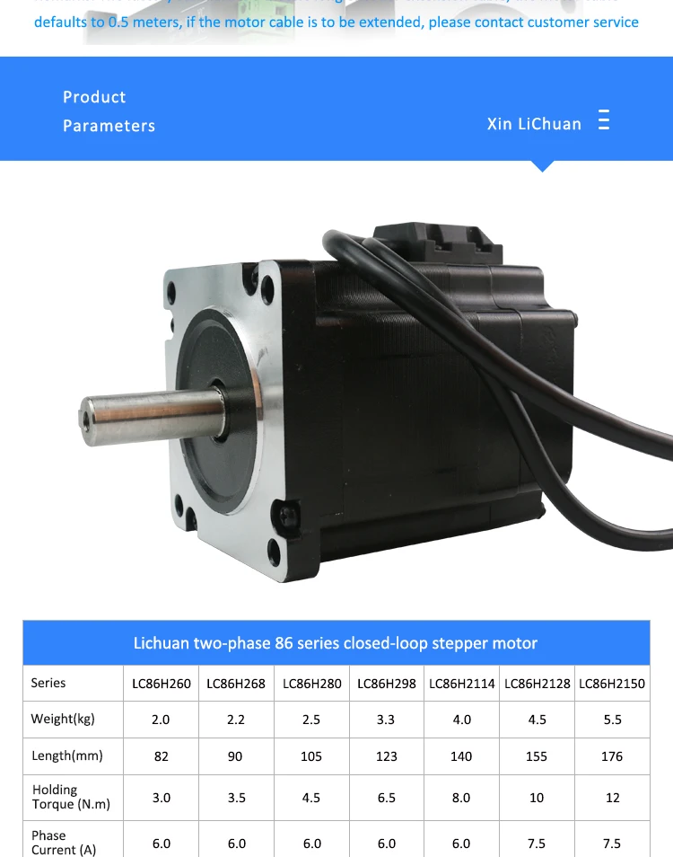 EE1 CANopen Nema 34 Stepper Motor 12N.m 7.5A 2 Phase Closed Loop Stepper Motor with Driver Kit LC86H2150+CL86C