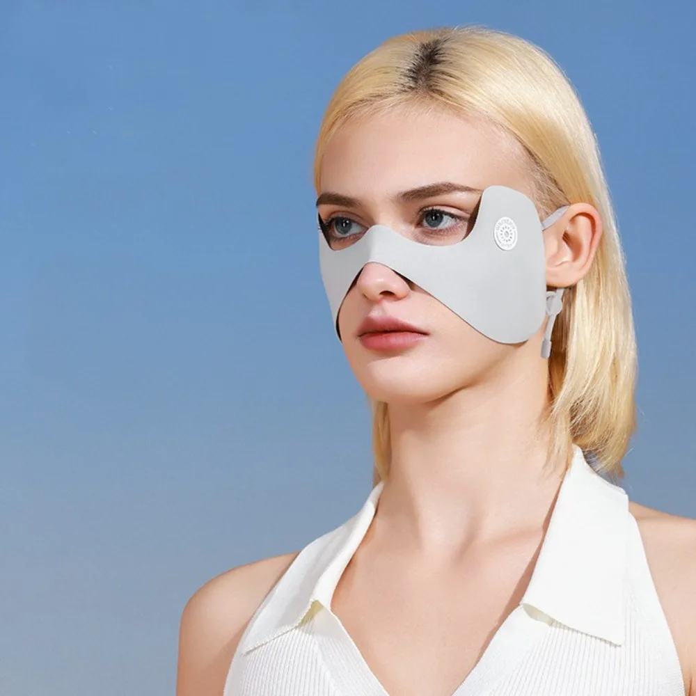 Anti-UV Sunscreen Mask New Eye Protection Ice Silk Sunscreen Eye Patches Adjustable Sun Protection Face Mask Summer