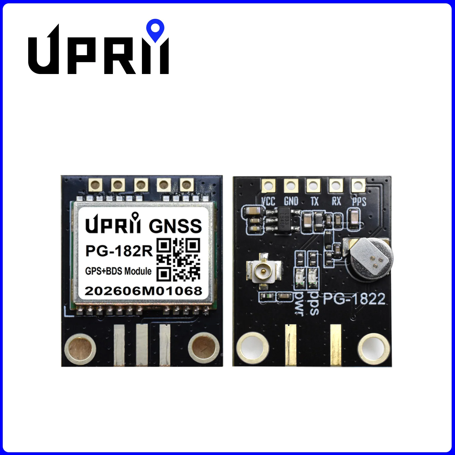 PG-182R GPS/BDS Timing Module, Compatible with STM32 and 51 Microcontrollers, Ideal for Electronic DIY Projects