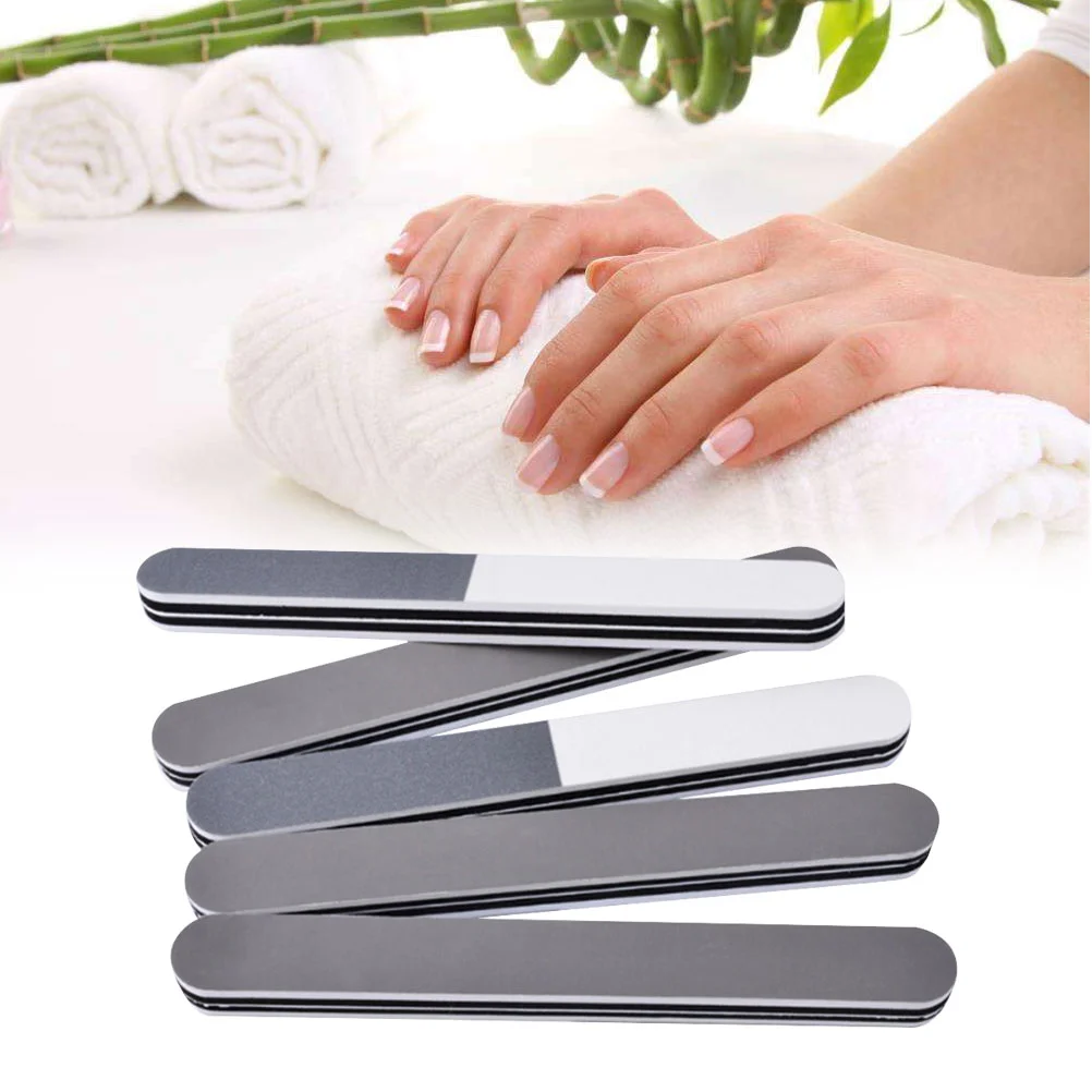 5 Pcs Professional Nail Polish Double-sided Buffers File Sanding Block Emery Board Nails accessories Products