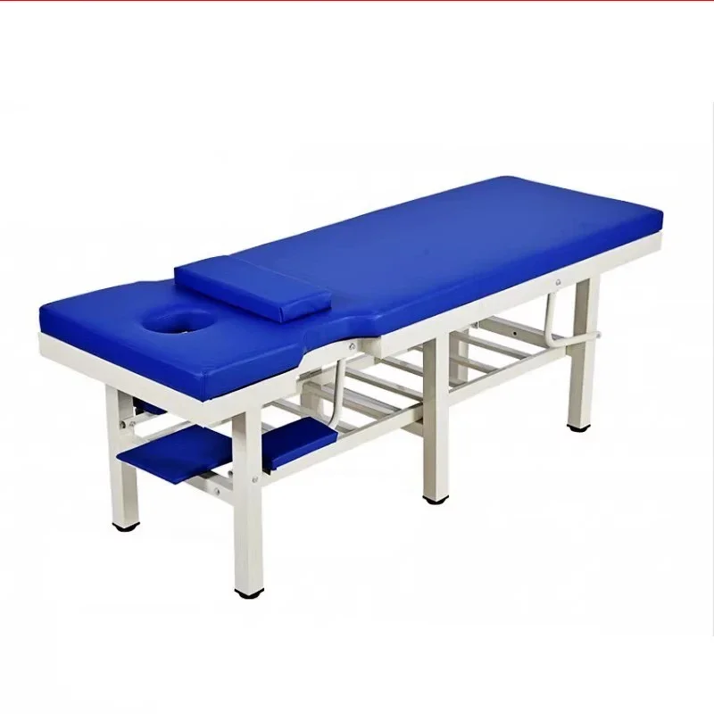 

Dark Blue Massage Table Stable Metallic Spa Bed Equipment Tattoo Stretchers Massage Bed Aethetic Table Camillas Para Lashista