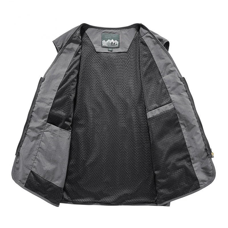 Tactics Vest Men Multi-Pocket Quick Dry Tank Top leggero traspirante pesca all'aperto campeggio arrampicata caccia estate