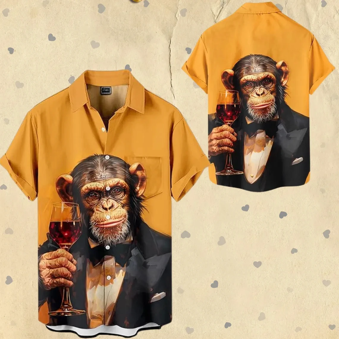 

2026 Summer Animal Gorilla Men Hawaiian Shirt 3d Suit Gorillas Shirt For Men New Fashion Hawaiian Shirts Beach Party Camisas