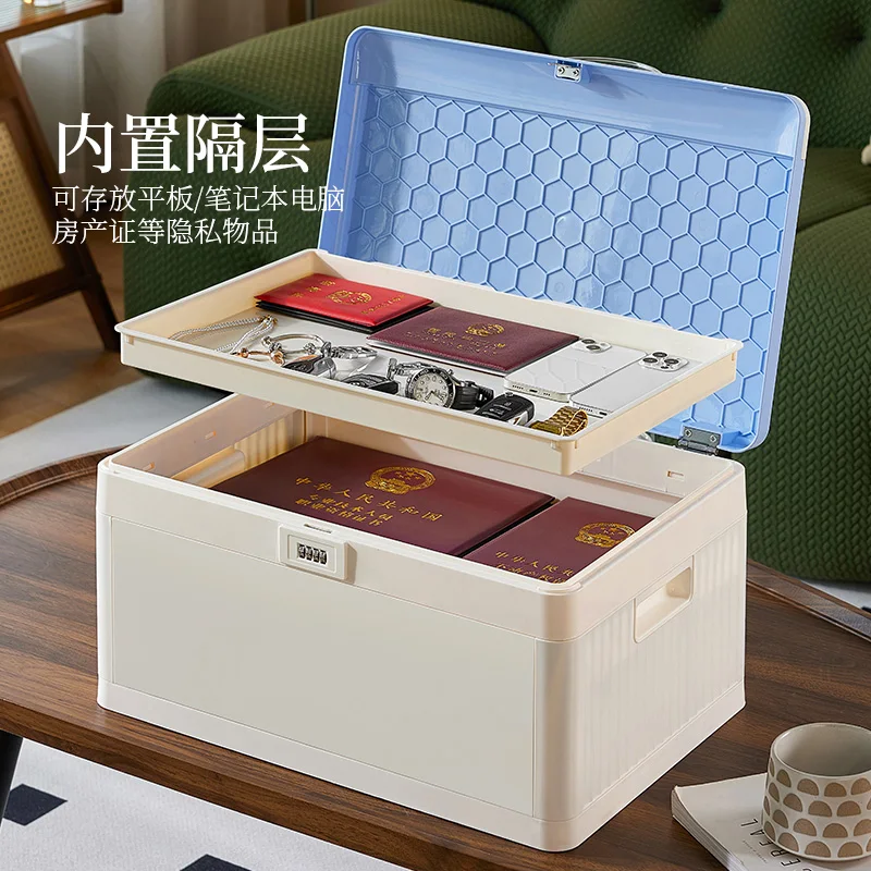

‌Premium Lockable Storage Box - Plastic Valuables Safe with Password Protection & Privacy Lockbox for Office/Home Use