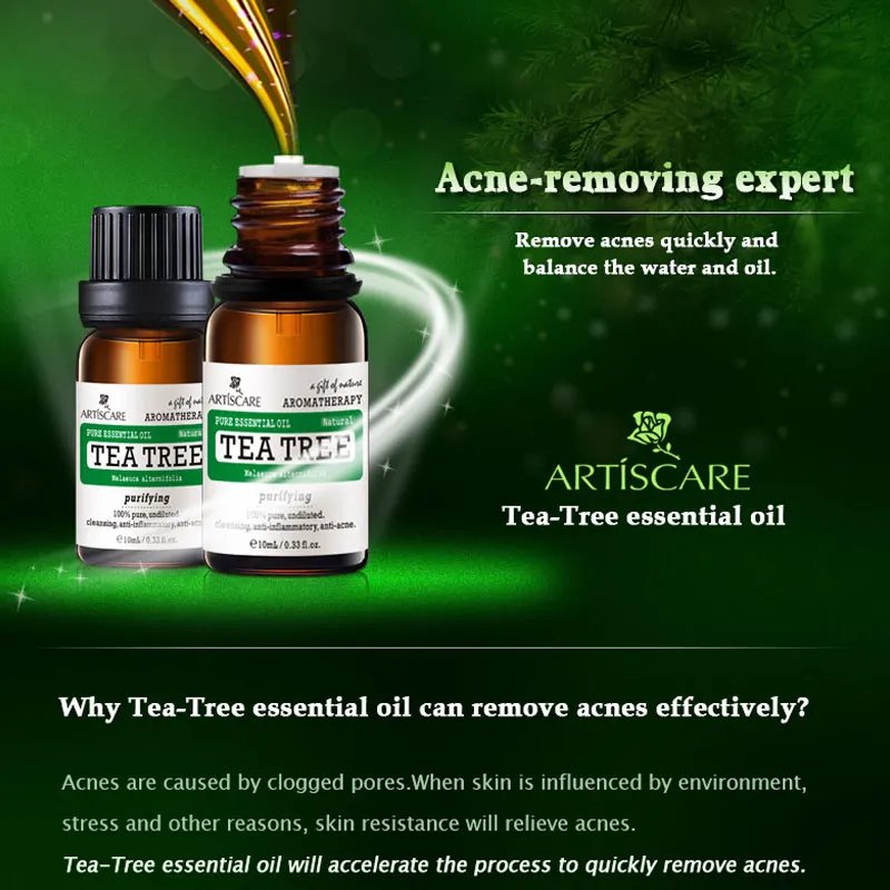 ARTISCARE pure tea tree essential oil 10mL blackhead Oil-control massage oil skin care cosmetics