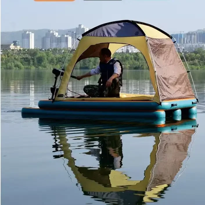 Inflatable floating platform magic carpet fishing platform boat yacht floating floating fishing platform Luya inflatable boat