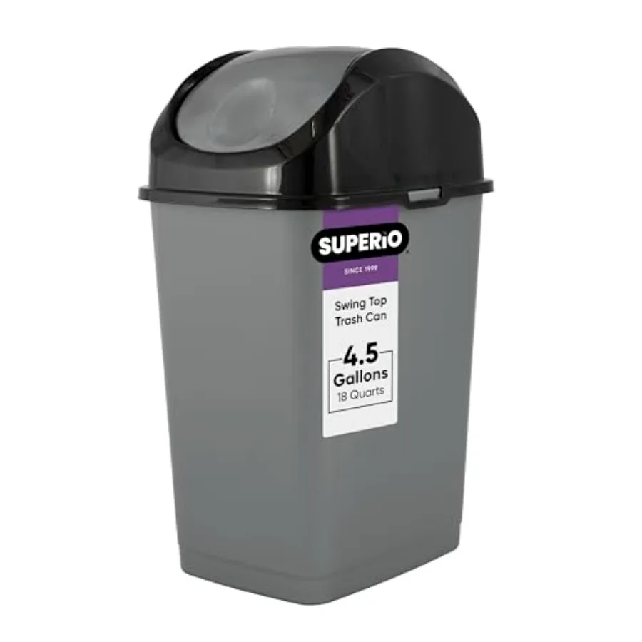 

Small Trash Can with Lid Plastic Swing Top Garbage Can Slim Waste Bin for Under Sink/Cabinet Laundry Room Kitchen Office Bedroo