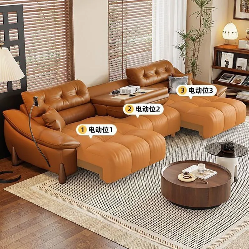 

Electric intelligent voice sofa bed integrated dual-purpose retractable home theater