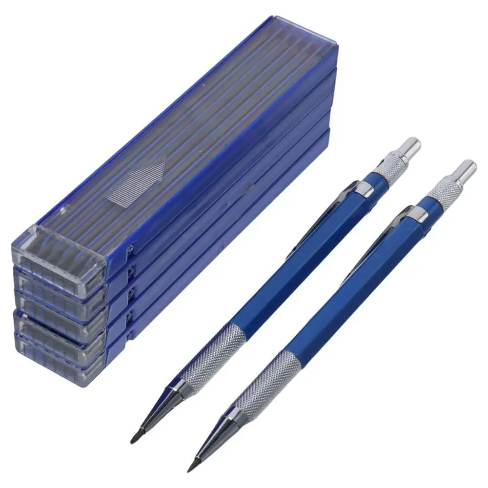 26 Pcs Pens with Built in Sharpener Welders Pencil Metal Marker Silver Round Refills Mechanical Pencils Woodworking