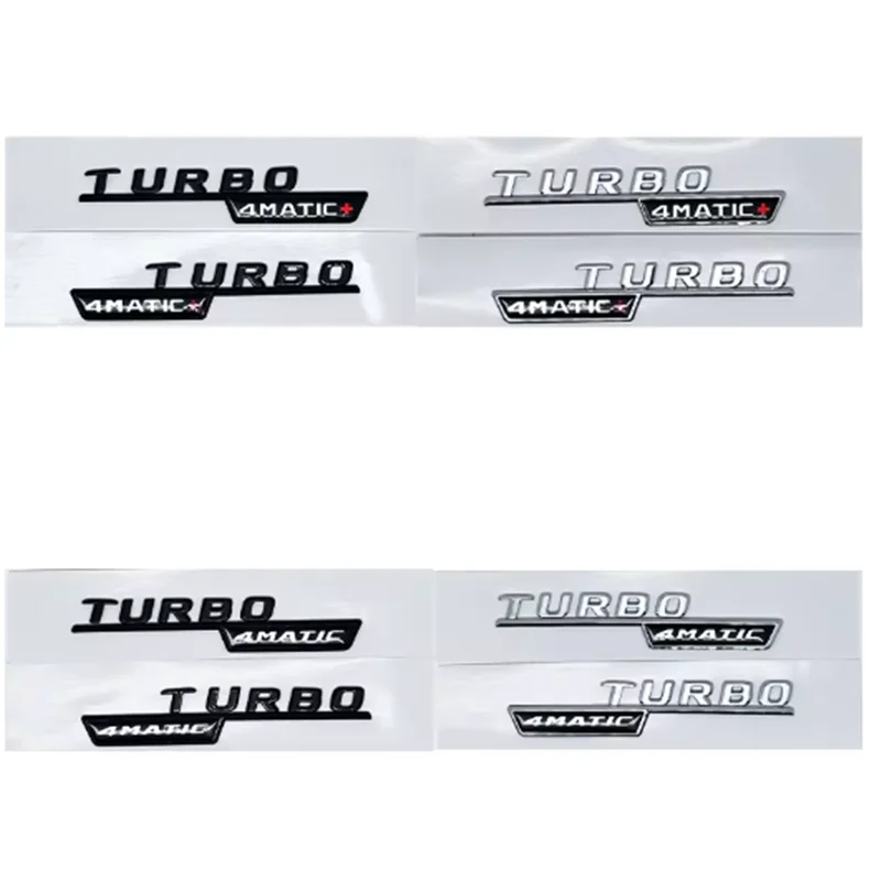 ABS coche maletero trasero Logo letras BITURBO TURBO 4MATIC emblema insignia pegatina para Mercedes C43 C 43  W205 W204 Ac