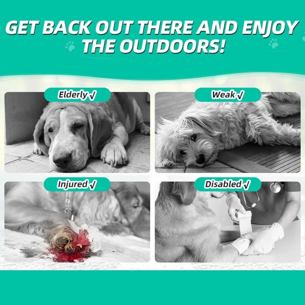Adjustable Pet Towing Bag Pulley Car Professional Protective Dog Drag Bag Breathable Cat Walking Wheelchair Pet Rehabilitation
