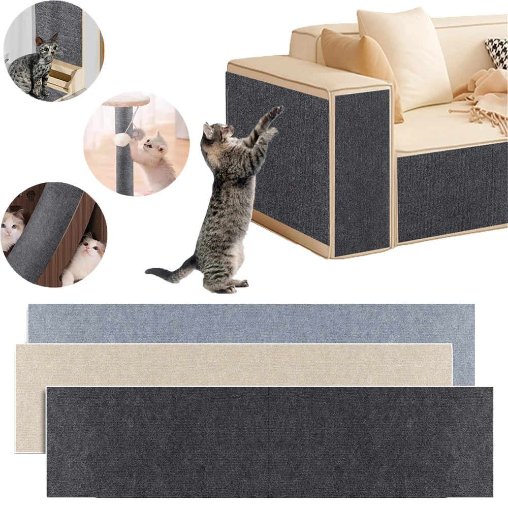 Cat Scratching Mat Cat Scratcher Sofa Tape Scratching Post Self-adhesive Carpet Cats Scratch Board Cat Accessories