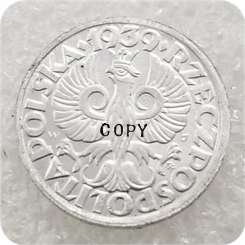 1939 Poland (PROBA) 2 Grosze zinc copy coin