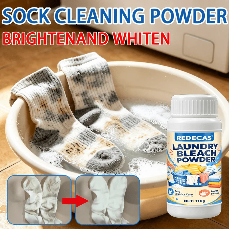 Laundry Powder, Brightens Clothes, Safe For Fibers, Removes Yellow & Sweat Stains, Gentle Cleaning, Eliminates Yellowing & Odors
