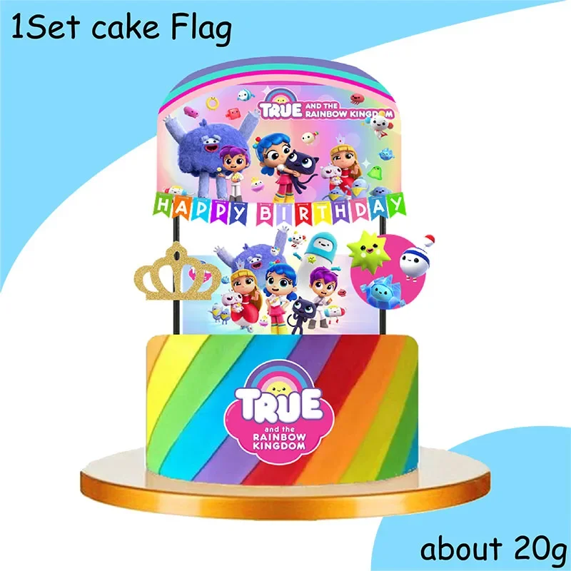 true and the rainbow kingdom party tableware cup plate sticker decorate children's day supply for boy and girl party supplie