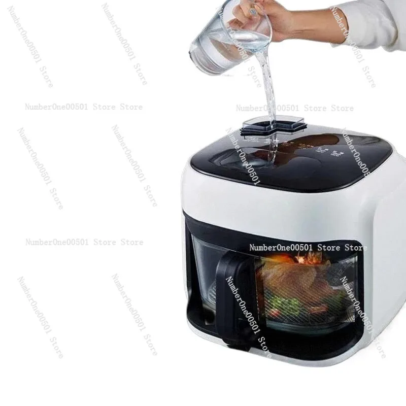 2026 New Air Fryer Oven Steamer 3 in 1 Smart No Flip Glass Basket Kitchen Appliance