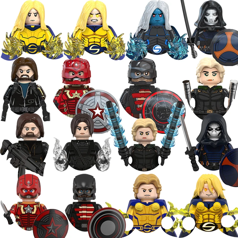 Строительные блоки Marvel Thunderbolts, агент США, Taskmaster Sentry, кирпичи для игрушек, подарки, детские мини-фигурки, вечерние подарки