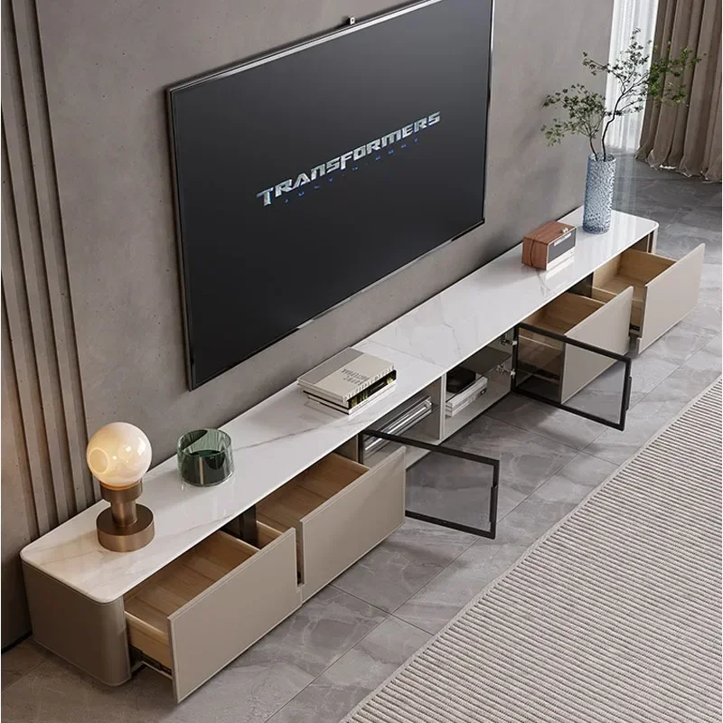 Salon Furniture Luxury Modern Living Room Design Tv Cabinet Organizer Floating Wooden Comfortable Stands Multifunction Home Unit