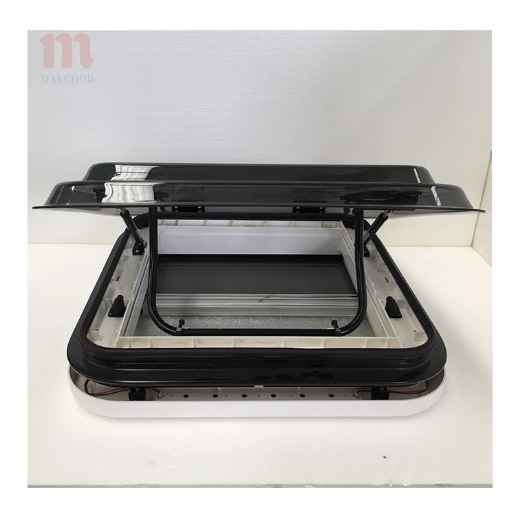 Caravan Accessories 500x500mm RV Sunroofs Double Glazed Acrylic Roof Window Skylight For Motorhome Camper Van
