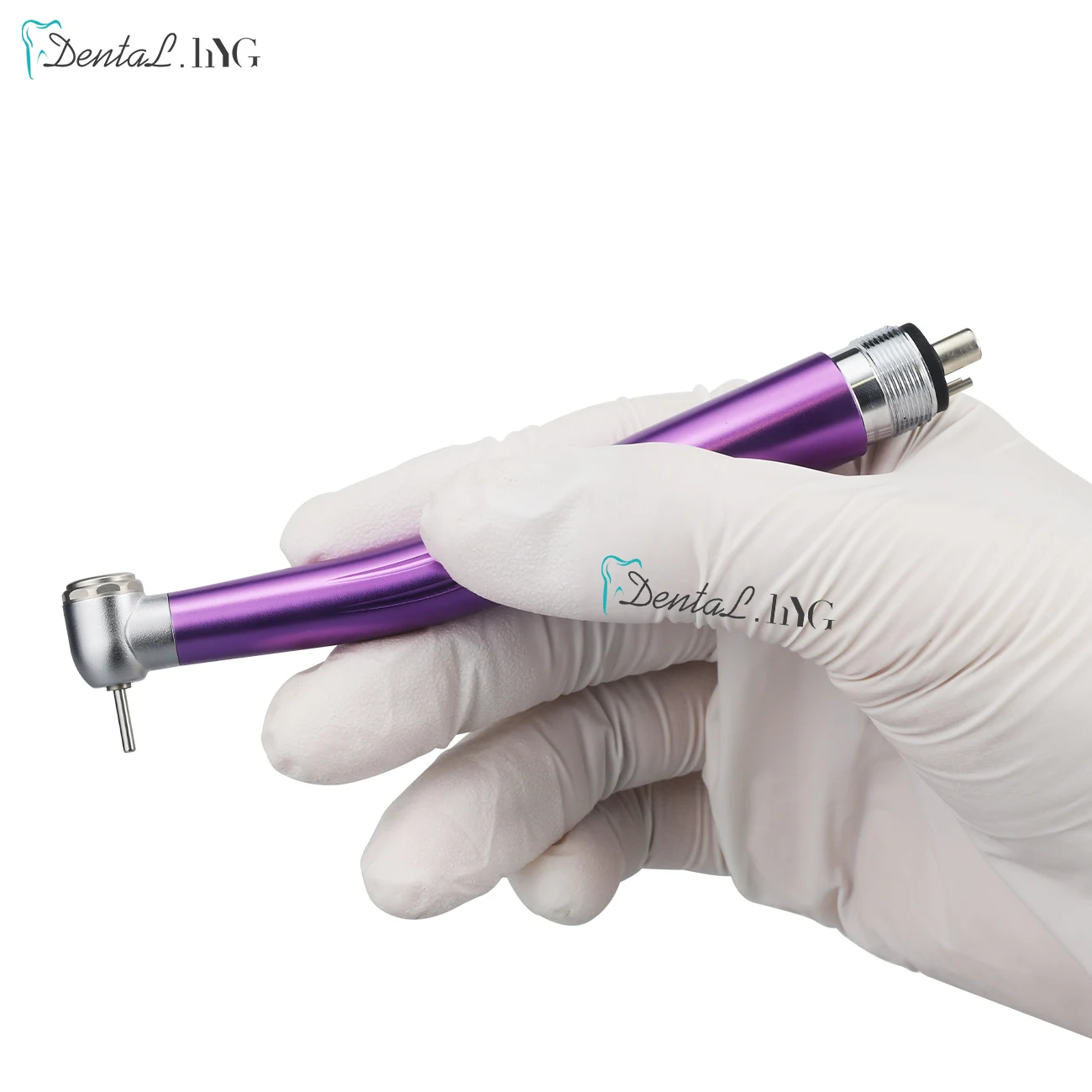 DENTAL High Speed Handpiece Standard Push Button Single Water Spray 2/4 Holes Optional Purple Color