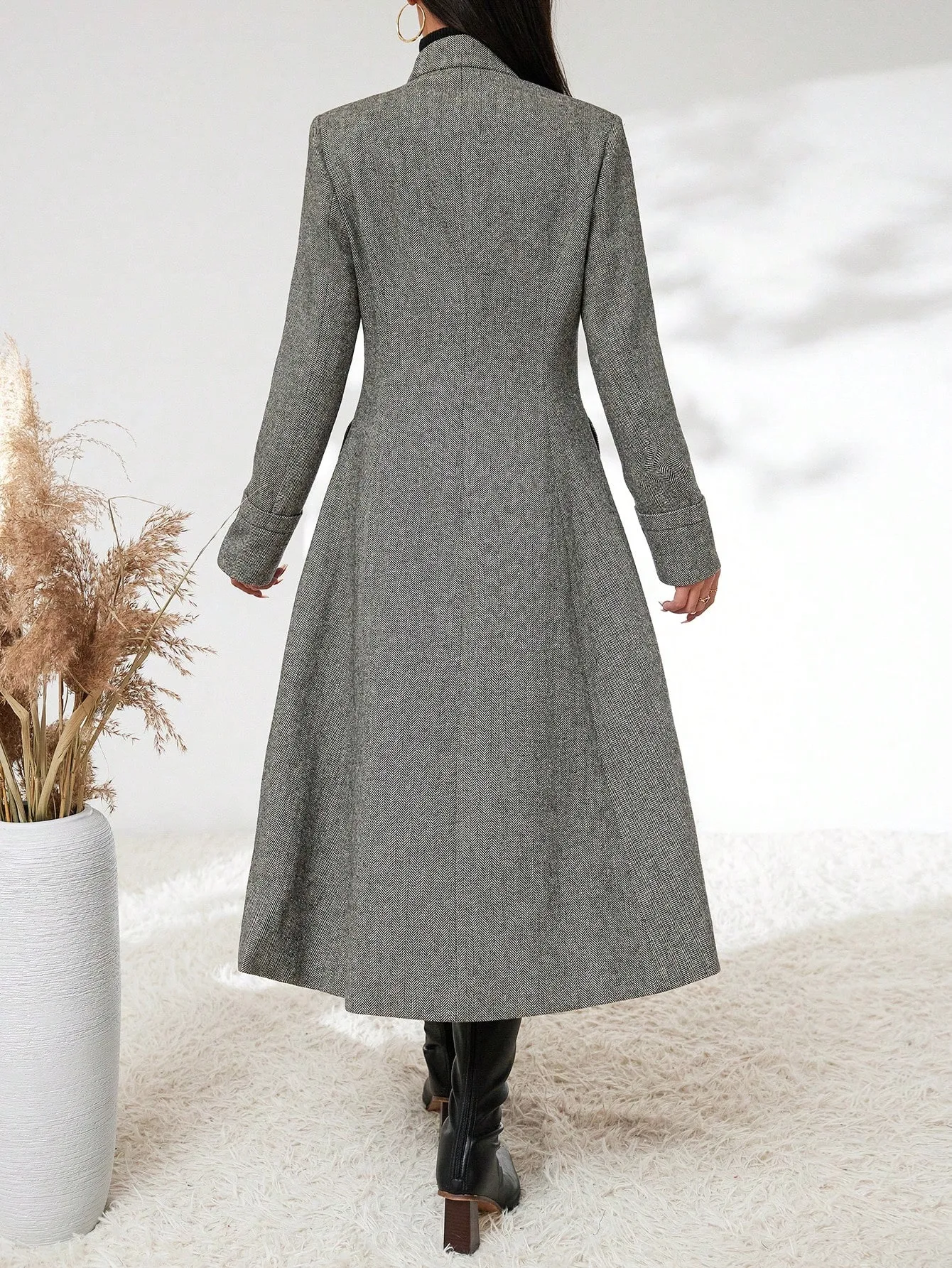 Elegant Women's Formal Dresses Suit Gowns Long Over Jacket Coat For Female Single-Breasted Customized