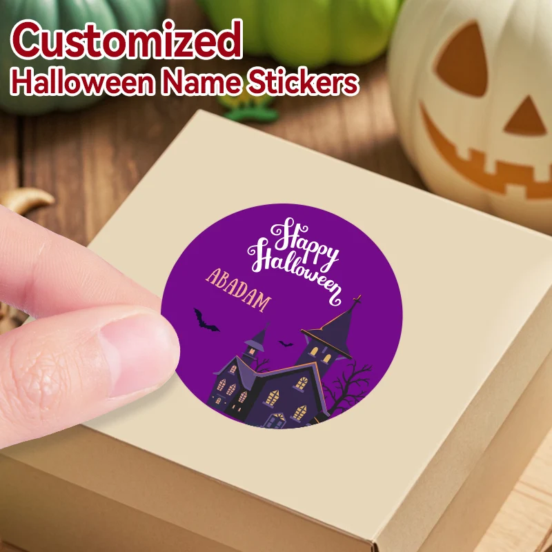 Custom Personalized Halloween Stickers For Kids' Lunch Boxes, School Bag,Journals, Pencil Case,Gift Box,Ghost Hunting Kits