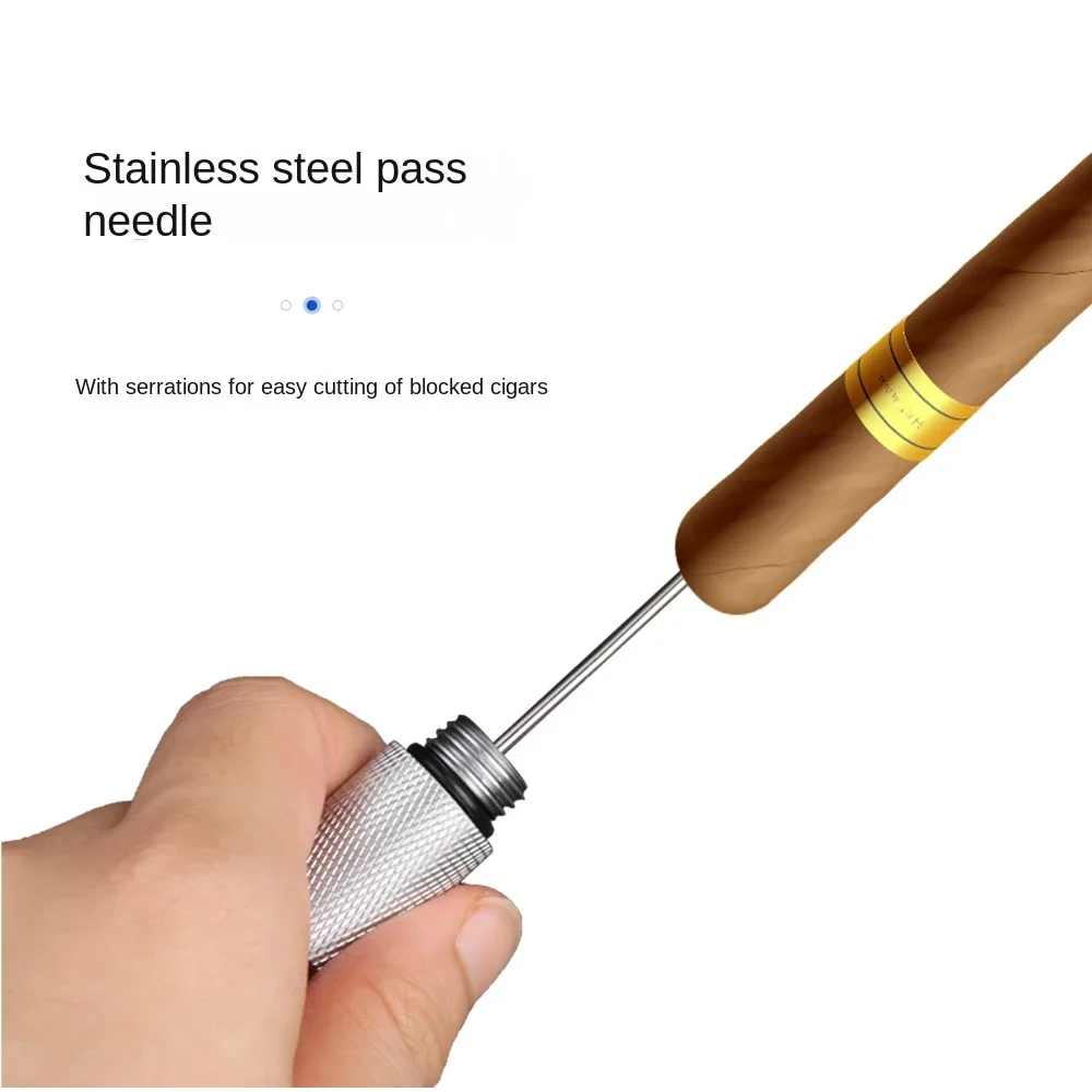 Light Weight Serrated Cigar Venting Needle Portable Unclogging Tool Anti Scald Hole Opener Drill for Cigar Accessories