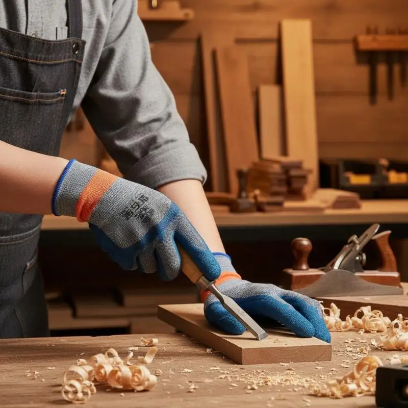 1/5Pairs Rubber Labor Protection Gloves Wear‑Resistant Non‑Slip Work Gloves for Home Garden Construction Work