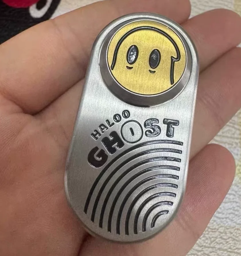 Used EDC Halu Ghost Fork 2.0 Stainless Steel+Zirconium Alloy Halloween Limited Stress Relief Toy Fidget Slider Decompression Toy