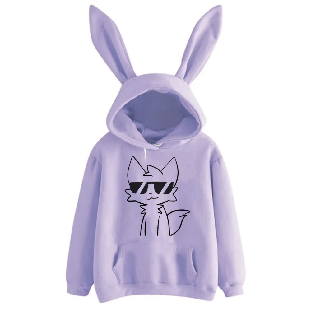 Boykisser womens hoodies anime sweatshirt cartoon 2026 hip hop long sleeve Casual Women Loose