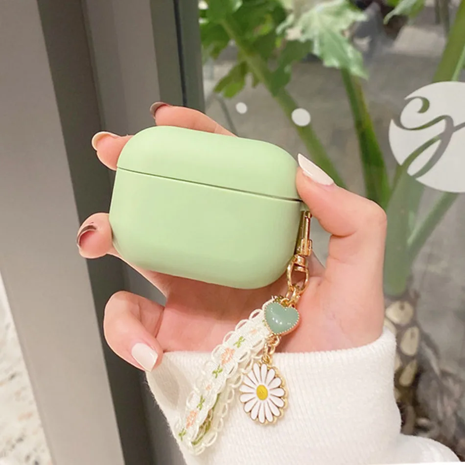 غطاء من السيليكون ل جبرا النخبة 3 حافظة أزياء من الدانتل زهرة الحب القلب حجر المفاتيح حقيبة سماعة الاذن ل JabraElite3 غطاء fundas