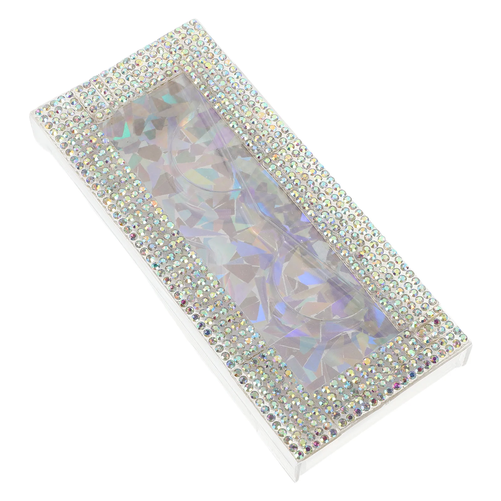 高級つけまつげボックス、グリッタートレイ付き、引き出し式ホルダーで安全なまつげ保管、旅行用、エレガントな容器ディスプレイ