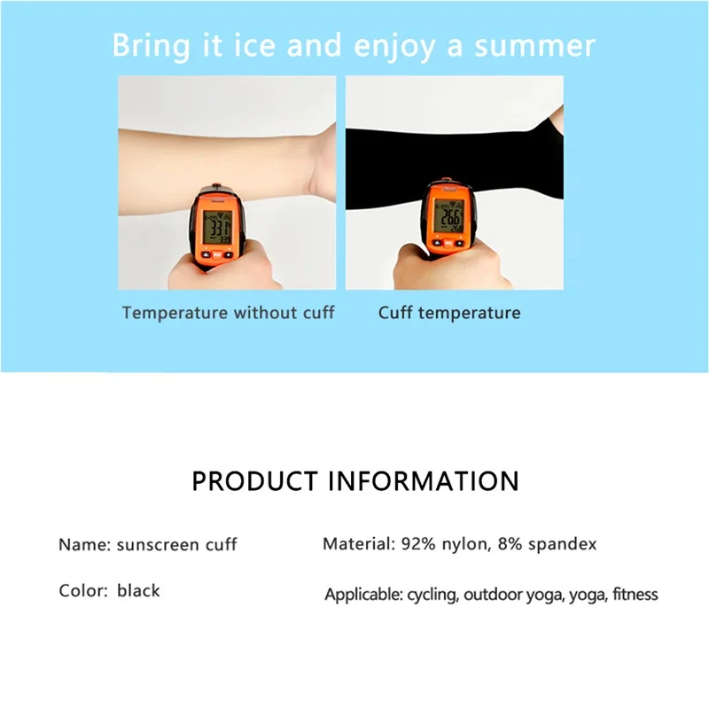 Cycling Arm Summer Ice Cloth Cycling Sleeves Sun Protection Unisex Breathable Running Volleyball Sleeves Outdoor Riding Fishing